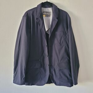 Eddie‎ Bauer Travex Travel Jacket Peformance Blazer Mens Size 38 Navy Business